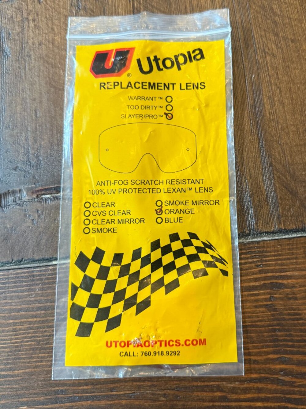 Utopia Optics Slayer Goggle Lens - New